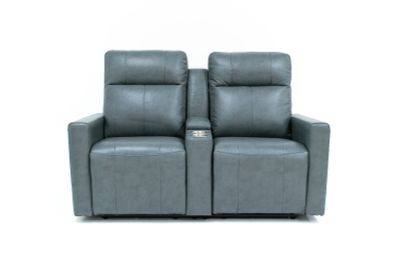 Mitchell Power Recliner Console Loveseat - Slate