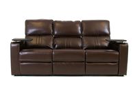 Otis Real leather Power Reclining Sofa - Chocolate