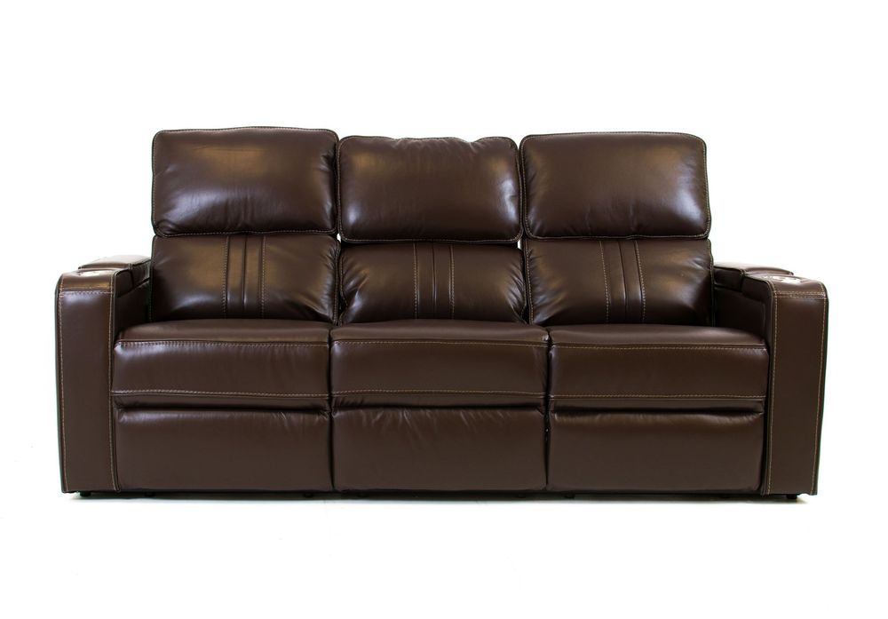 Otis Real leather Power Reclining Sofa - Chocolate