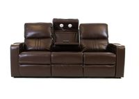 Otis Real leather Power Reclining Sofa - Chocolate