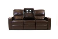 Otis Real leather Power Reclining Sofa - Chocolate