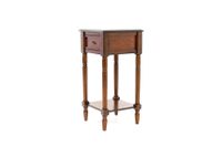 Square Multi-Tiered Plant Telephone Stand Antique Mahogany