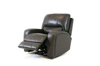 Reynolds Genuine Leather Power Recliner Chair with Power Headrest - Grey