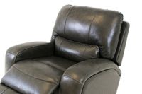 Reynolds Genuine Leather Power Recliner Chair with Power Headrest - Grey