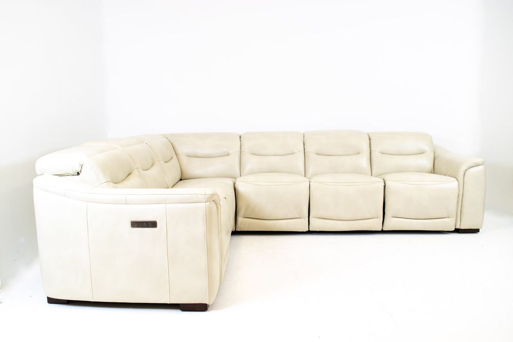 Osler 6pc Modular Reclining Sectional Leather Gel