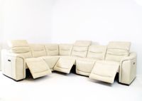 Osler 6pc Modular Reclining Sectional Leather Gel