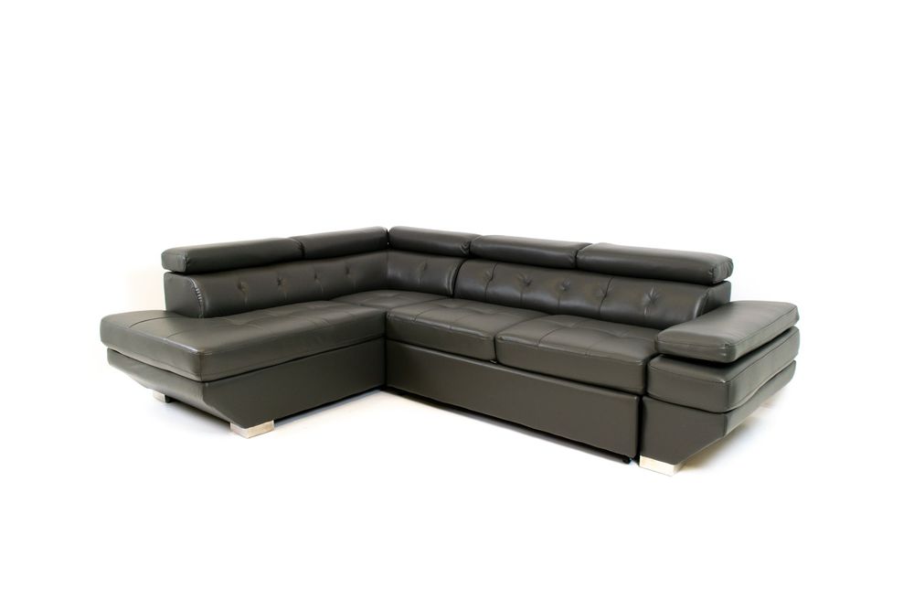 Allie Storage Sleeper Sectional - Tanner Grey