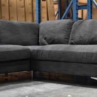 Feather Left Sectional - Charcoal Linen