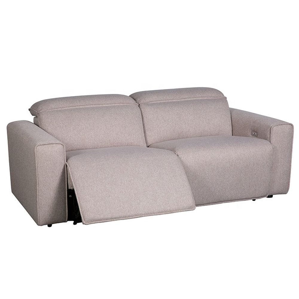 Regis Power Reclining Sofa - Light Brown