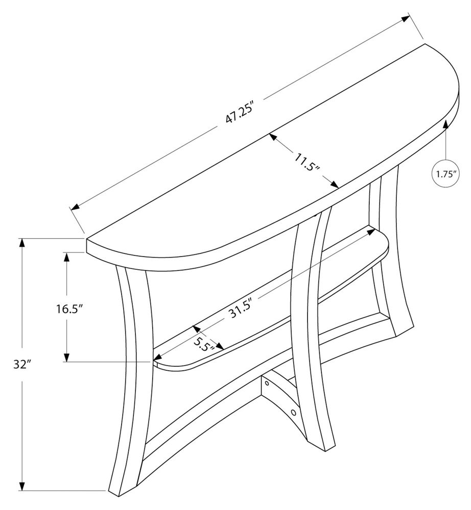 ACCENT TABLE - 47"L / ESPRESSO HALL CONSOLE - I 2415