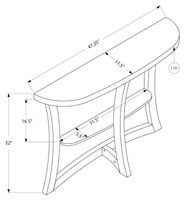 ACCENT TABLE - 47"L / DARK TAUPE HALL CONSOLE - I 2416