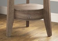 ACCENT TABLE - 23"DIA / DARK TAUPE WITH 1 DRAWER - I 2493