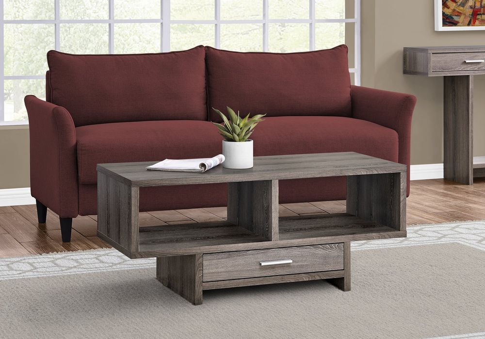 COFFEE TABLE - DARK TAUPE WITH STORAGE - I 2808