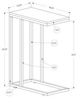 ACCENT TABLE - ESPRESSO WITH CHROME METAL - I 3007