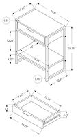 ACCENT TABLE - 24"H / GLOSSY WHITE / CHROME METAL  - I 3480