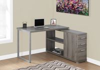 COMPUTER DESK - DARK TAUPE LEFT OR RIGHT FACING CORNER - I 7134