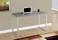 COMPUTER DESK - 48"L / DARK TAUPE / SILVER METAL - I 7155