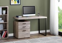 COMPUTER DESK - 48"L / TAUPE RECLAIMED WOOD / BLACK METAL - I 7410