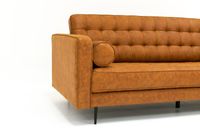 Lucas Mid Century Tufted Fabric Sofa