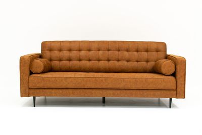 Lucas Mid Century Tufted Fabric Sofa