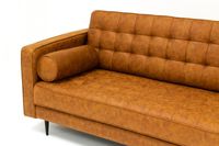 Lucas Mid Century Tufted Fabric Sofa
