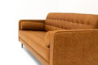 Lucas Mid Century Tufted Fabric Sofa