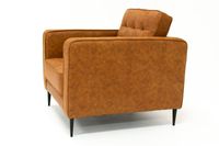 Lucas Mid Century Tufted Fabric Chair