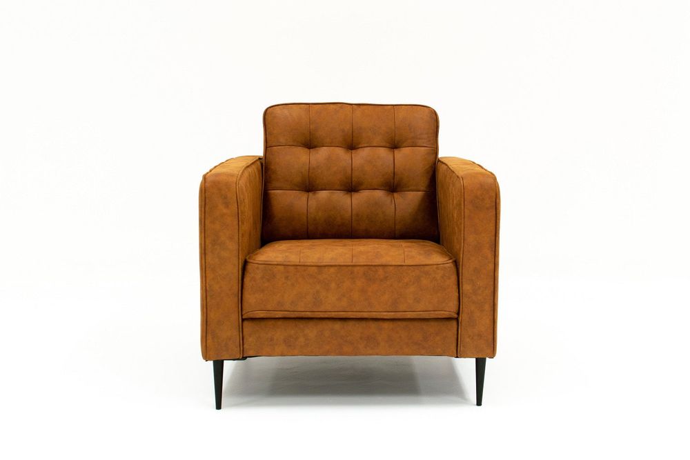 Lucas Mid Century Tufted Fabric Chair