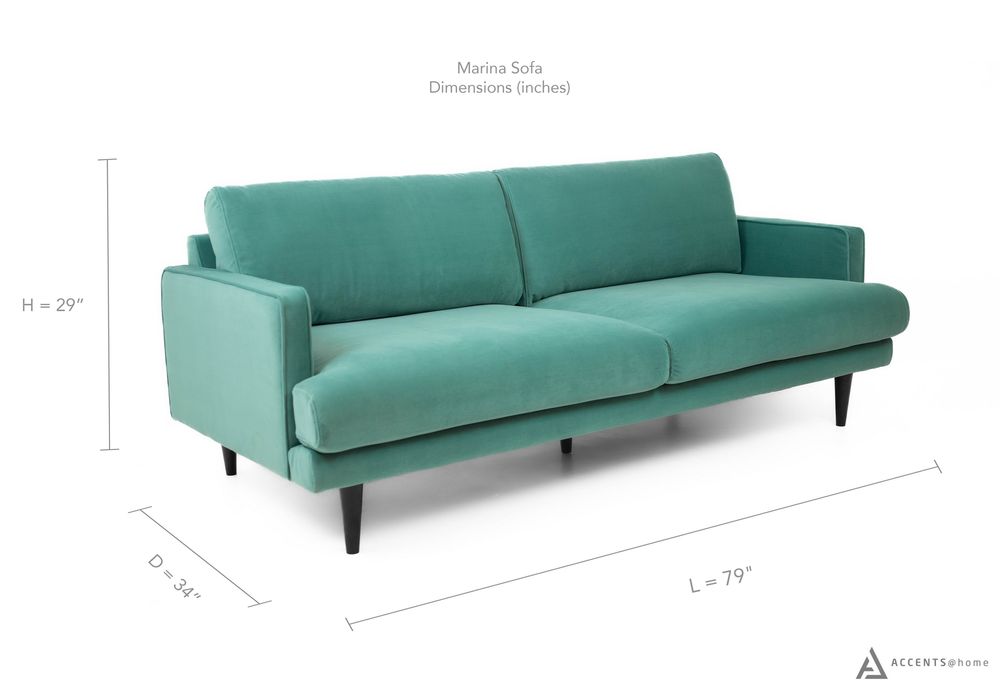 Marina Velvet Sofa