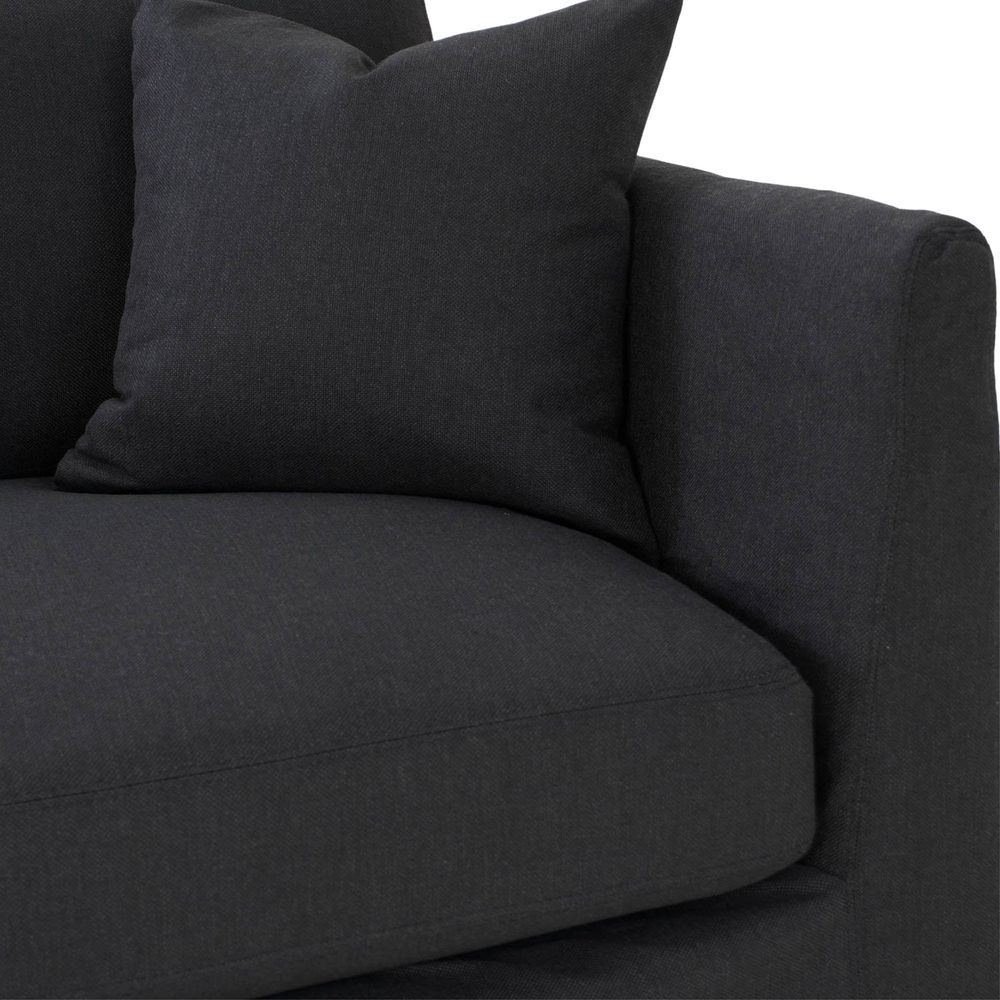 Heston Sofa - Black Fabric