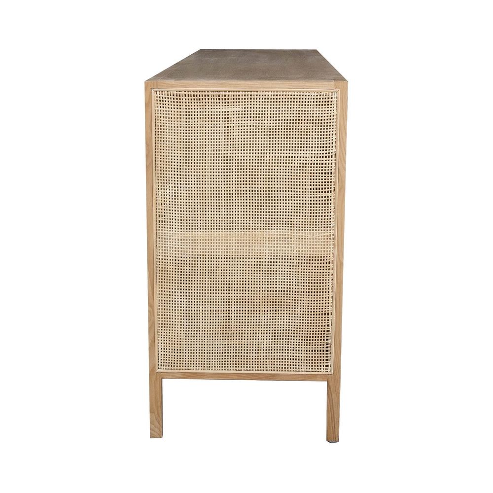 Rattan 3 Door Sideboard - Natural