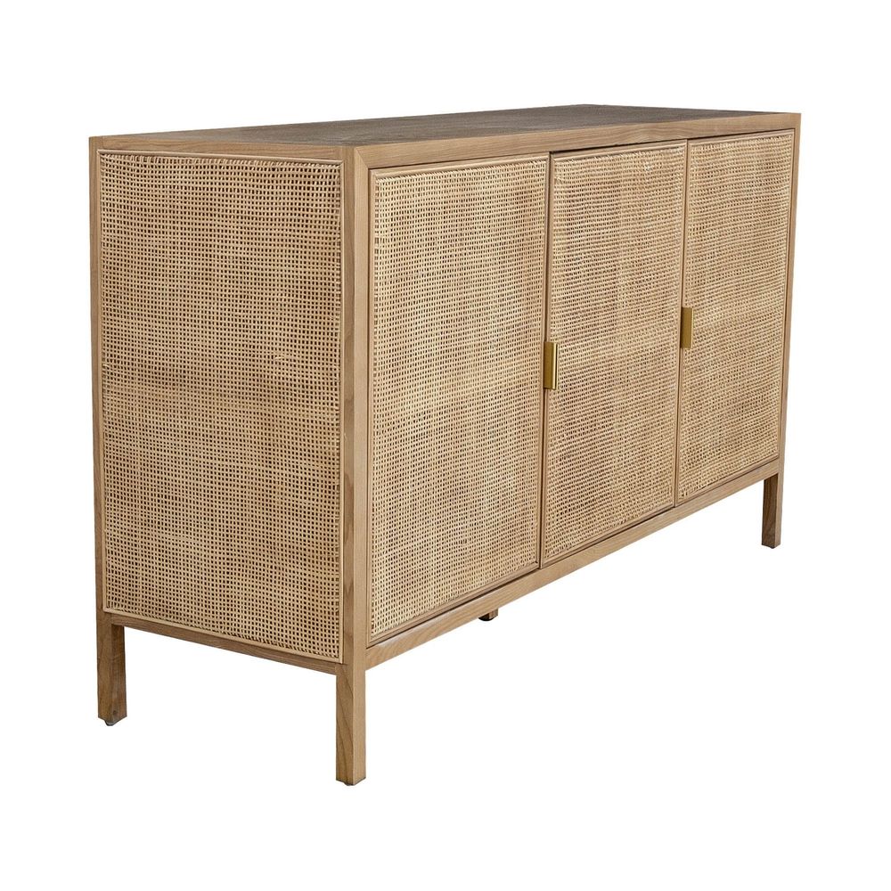 Rattan 3 Door Sideboard - Natural