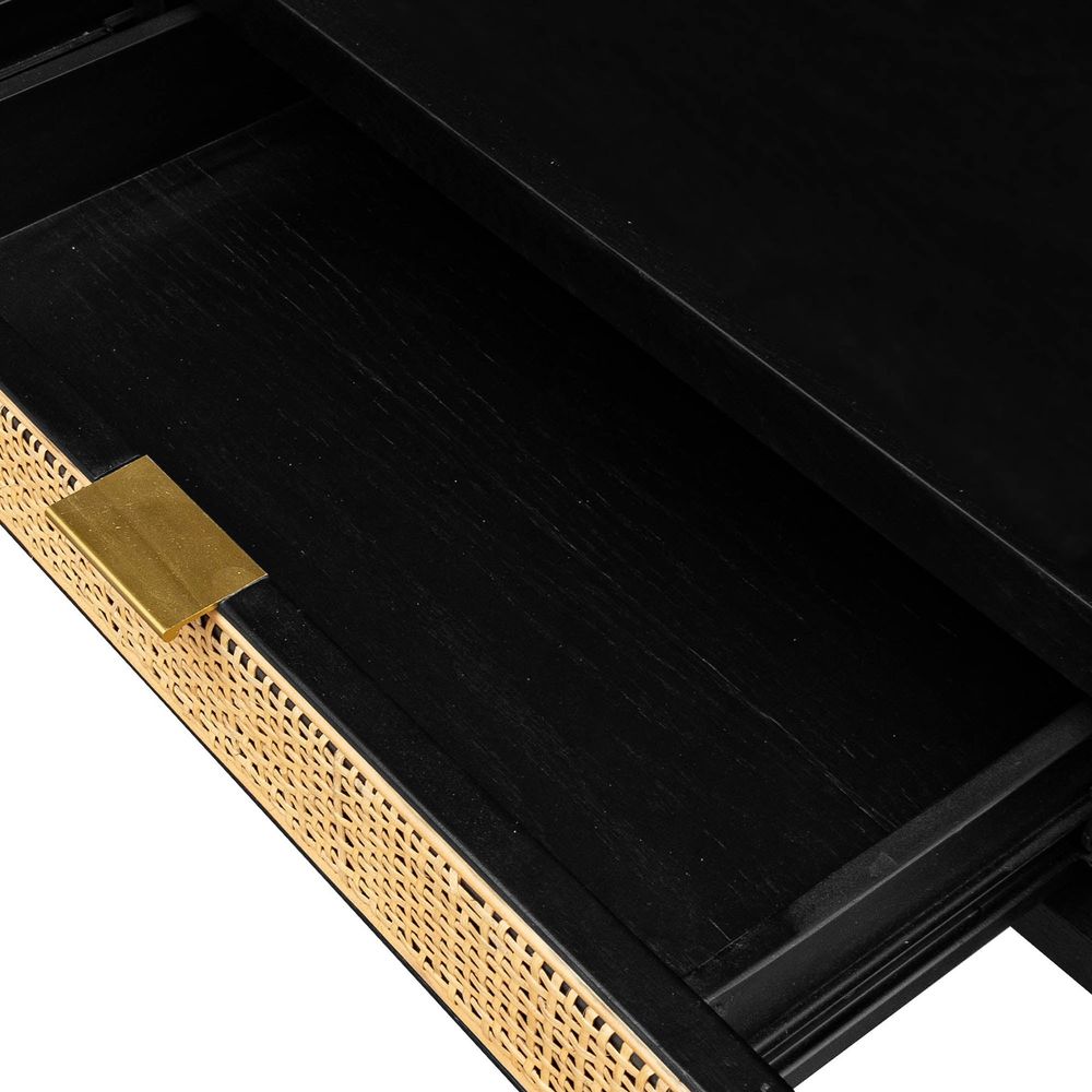 Rattan Desk - Ebony