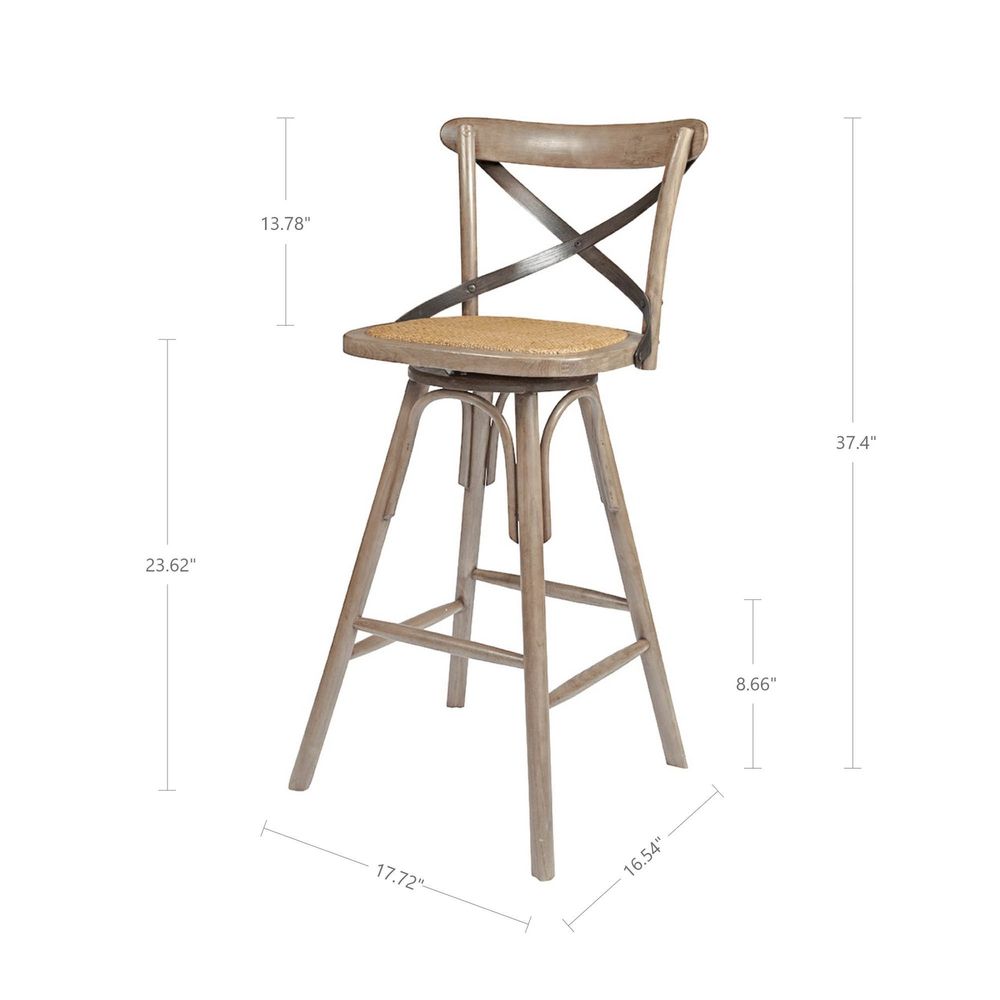 Crossback Counter Stool - Sundried