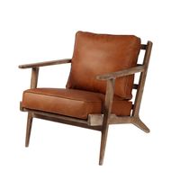 Junior Arm Chair - Camel Brown Leather