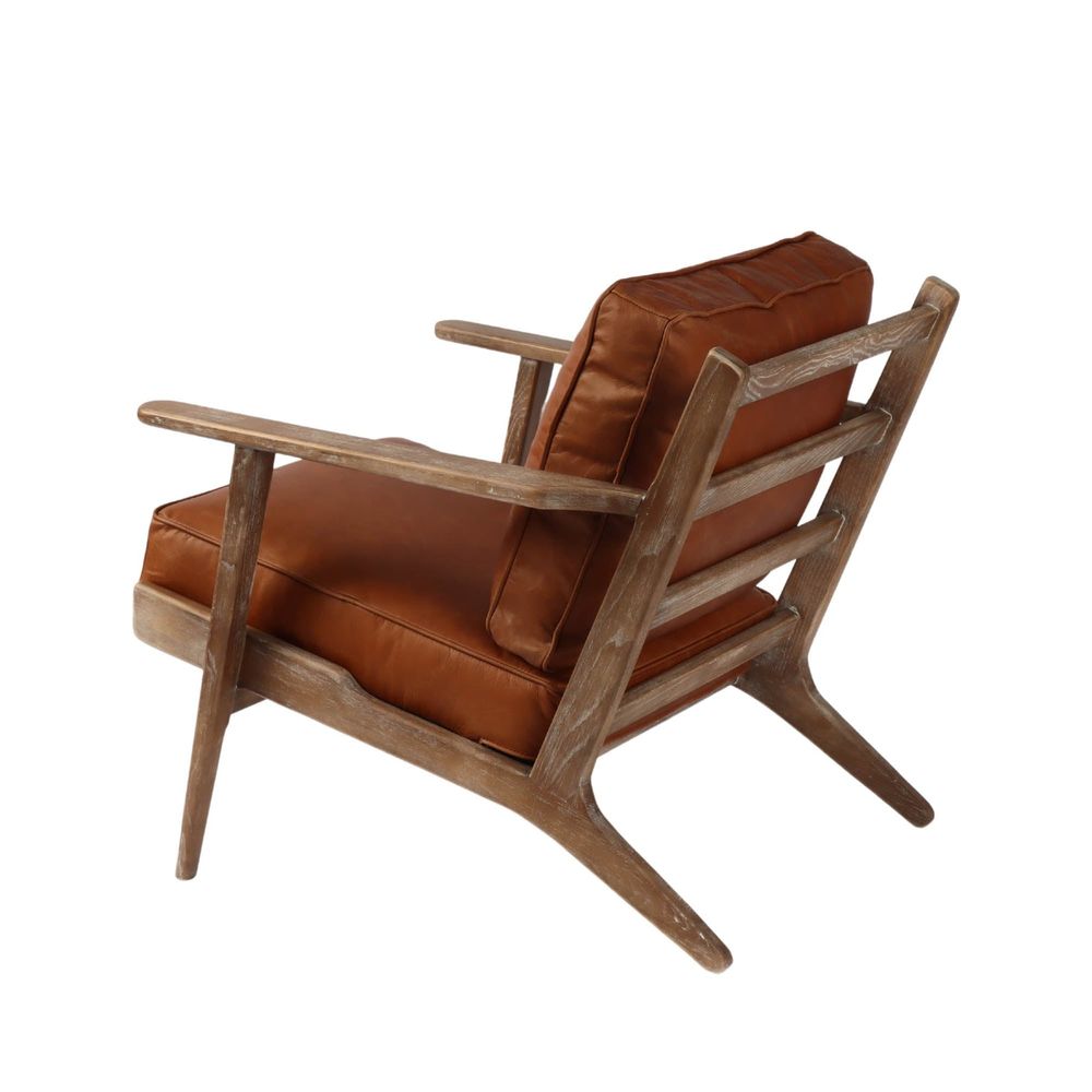 Junior Arm Chair - Camel Brown Leather