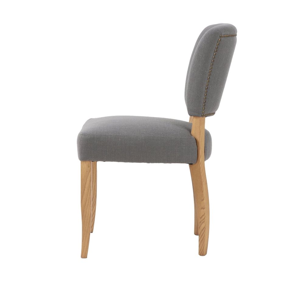 Luther Dining Chair - Stormy Grey/Natural Legs