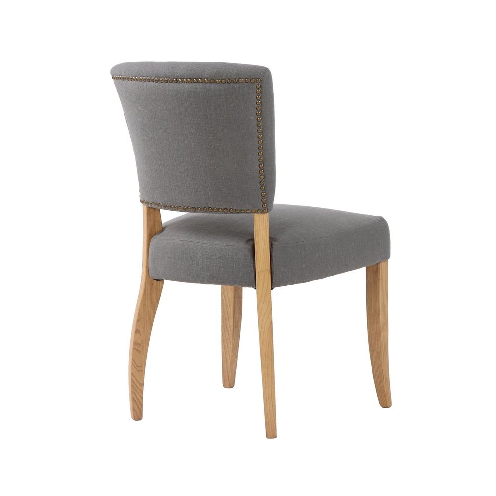 Luther Dining Chair - Stormy Grey/Natural Legs