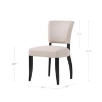 Luther Dining Chair - Light Linen/Black Legs