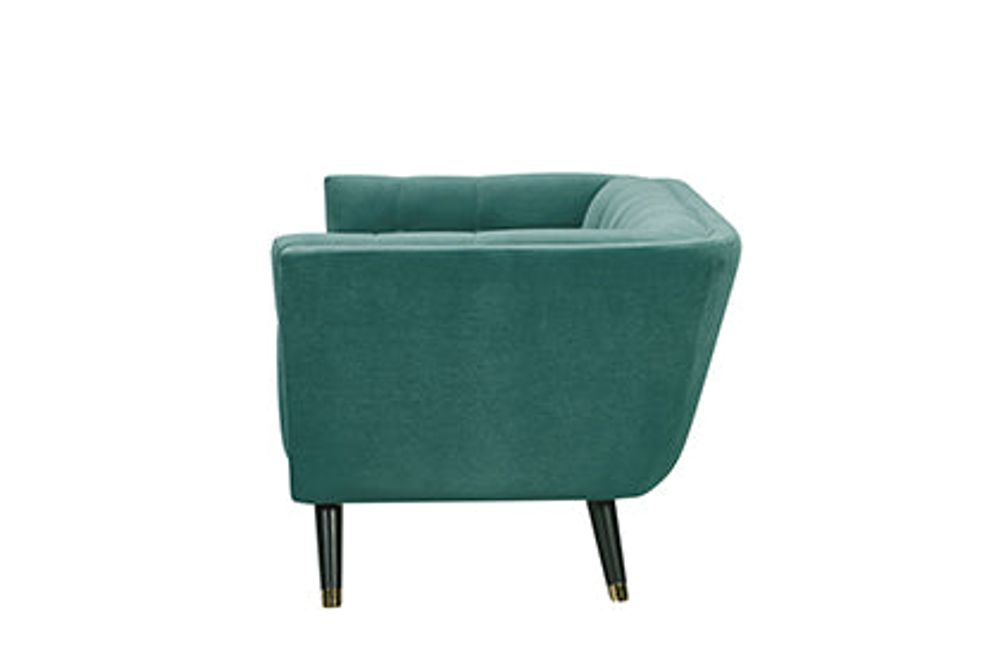 Arca Mid Century Velvet  Loveseat -Jade Green