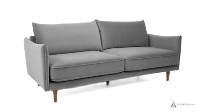 West Velvet Mid Century Sofa