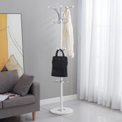 Sachs Coat Rack with Marble base-White