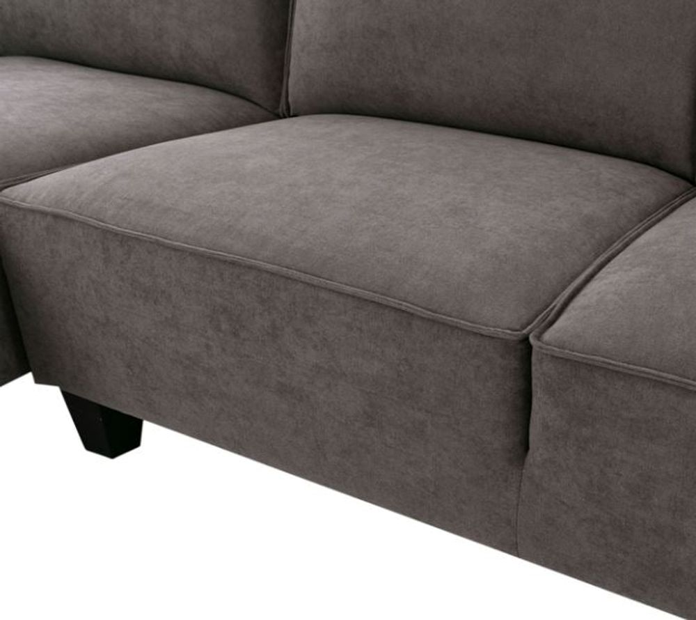 Alberto Left  Chaise Sectional With Storage Ottoman - Gray