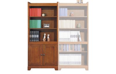 Topaz 72" Bookcase w/ Doors Cinnamon - B1-T3272D