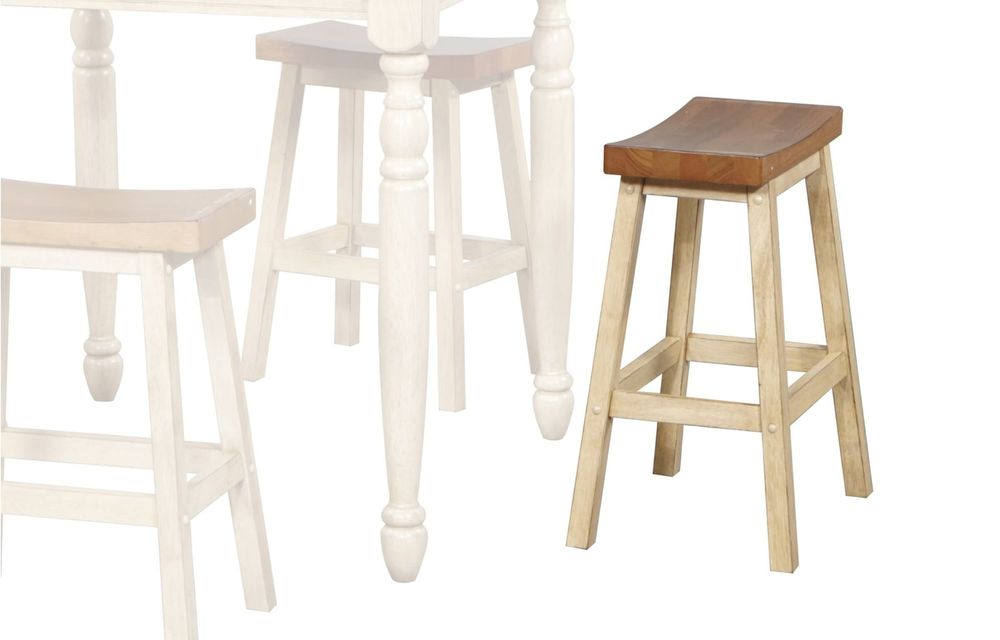 Quaint Retreat 24" Saddle Stool Retreat Wheat-Almond - C1-QR10524