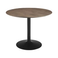 Clora Round Dining Table Walnut And Black 40"