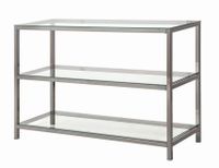 Ontario Sofa Table With Glass Shelf Black Nickel