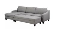 Conner Sectional with Storage Ottoman, Grey