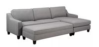 Conner Sectional with Storage Ottoman, Grey