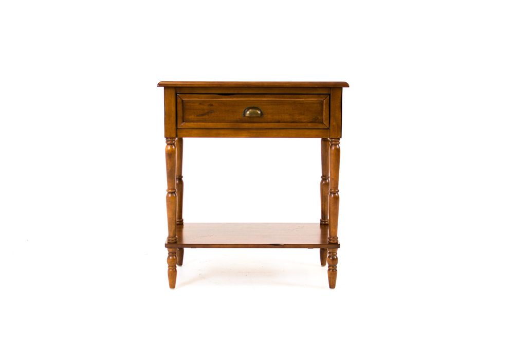 Single Drawer Hall Console Table - Honey